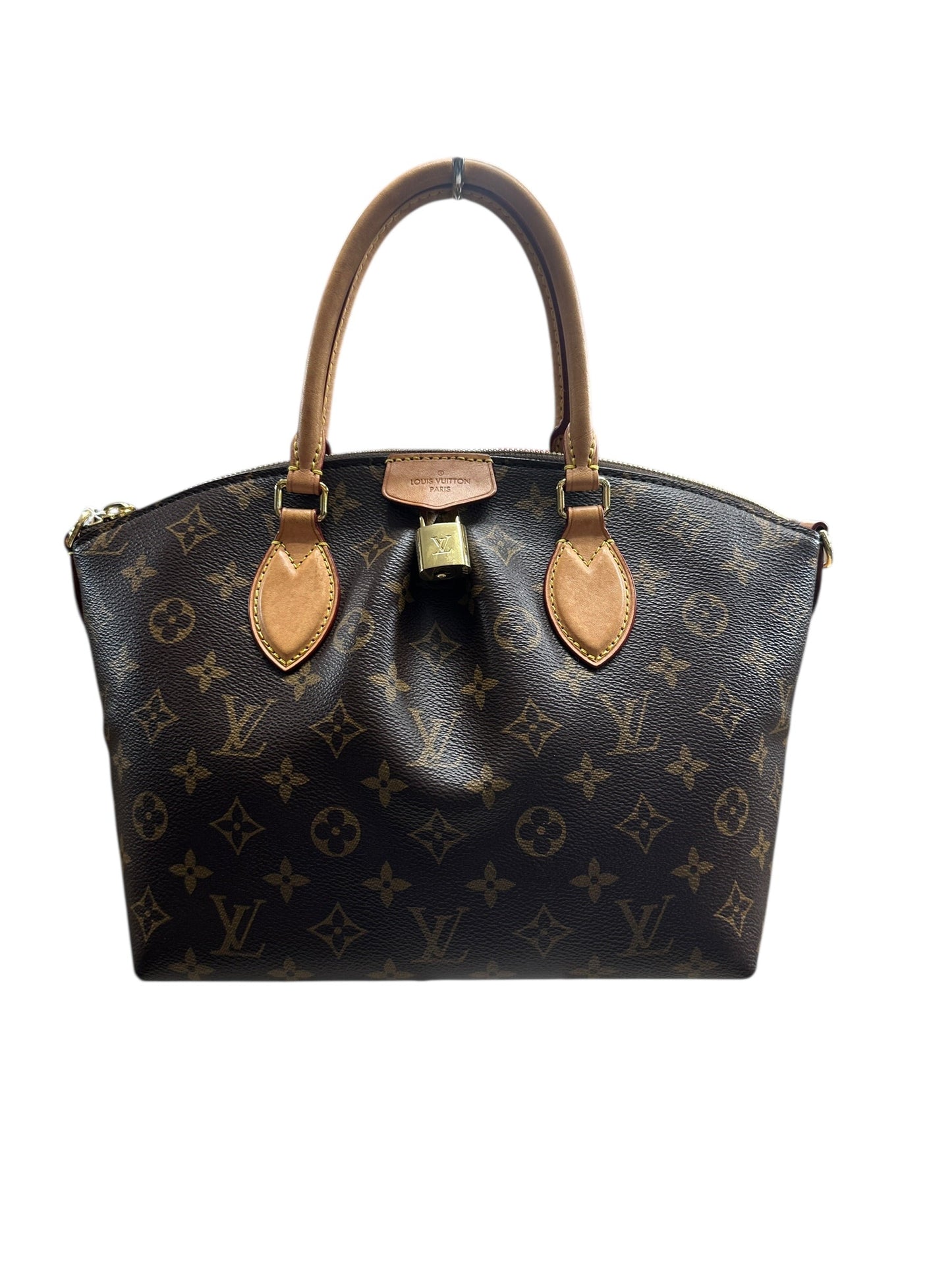 LOUIS VUITTON Monogram Lockit PM Handbag Brown Gold Hardware | Authentic Pre-Owned Luxury