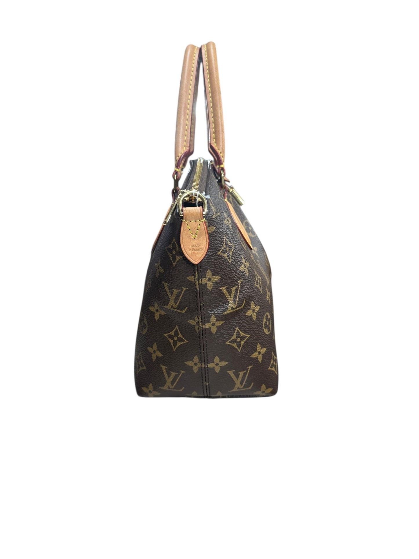 LOUIS VUITTON Monogram Lockit PM Handbag Brown Gold Hardware | Authentic Pre-Owned Luxury