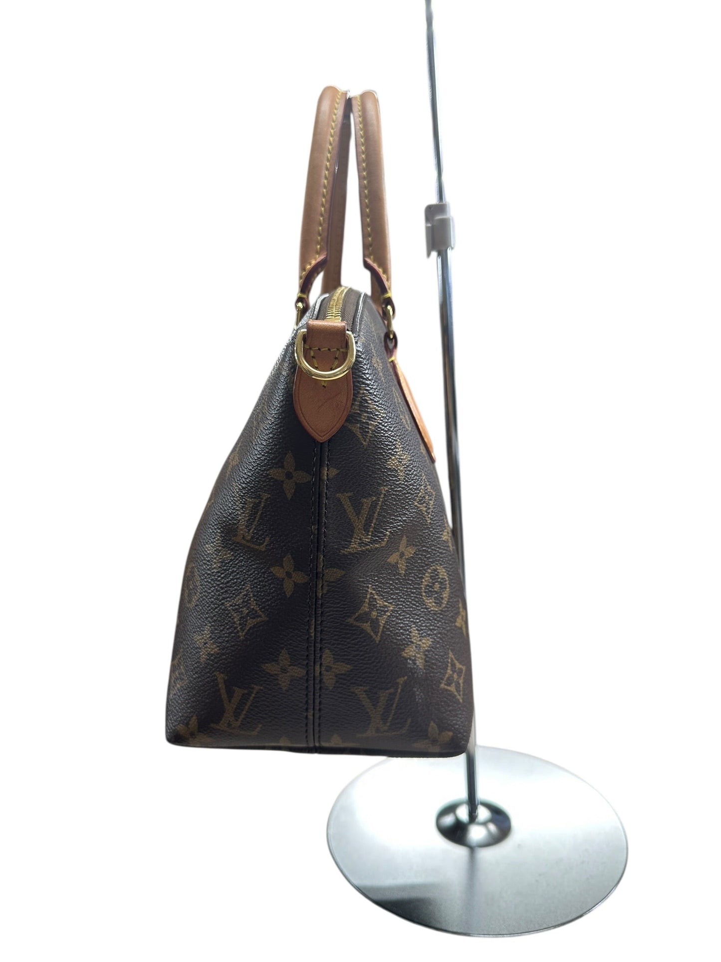 LOUIS VUITTON Monogram Lockit PM Handbag Brown Gold Hardware | Authentic Pre-Owned Luxury