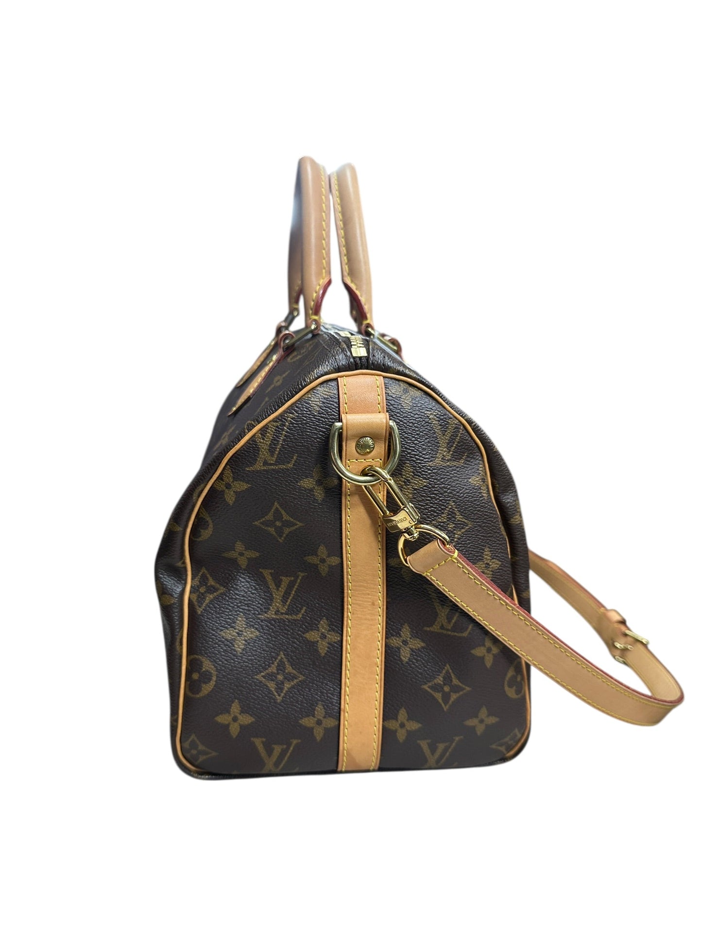 LOUIS VUITTON Monogram Speedy Bandouliere 30 Handbag Brown Gold Hardware | Authentic Pre-Owned Luxury