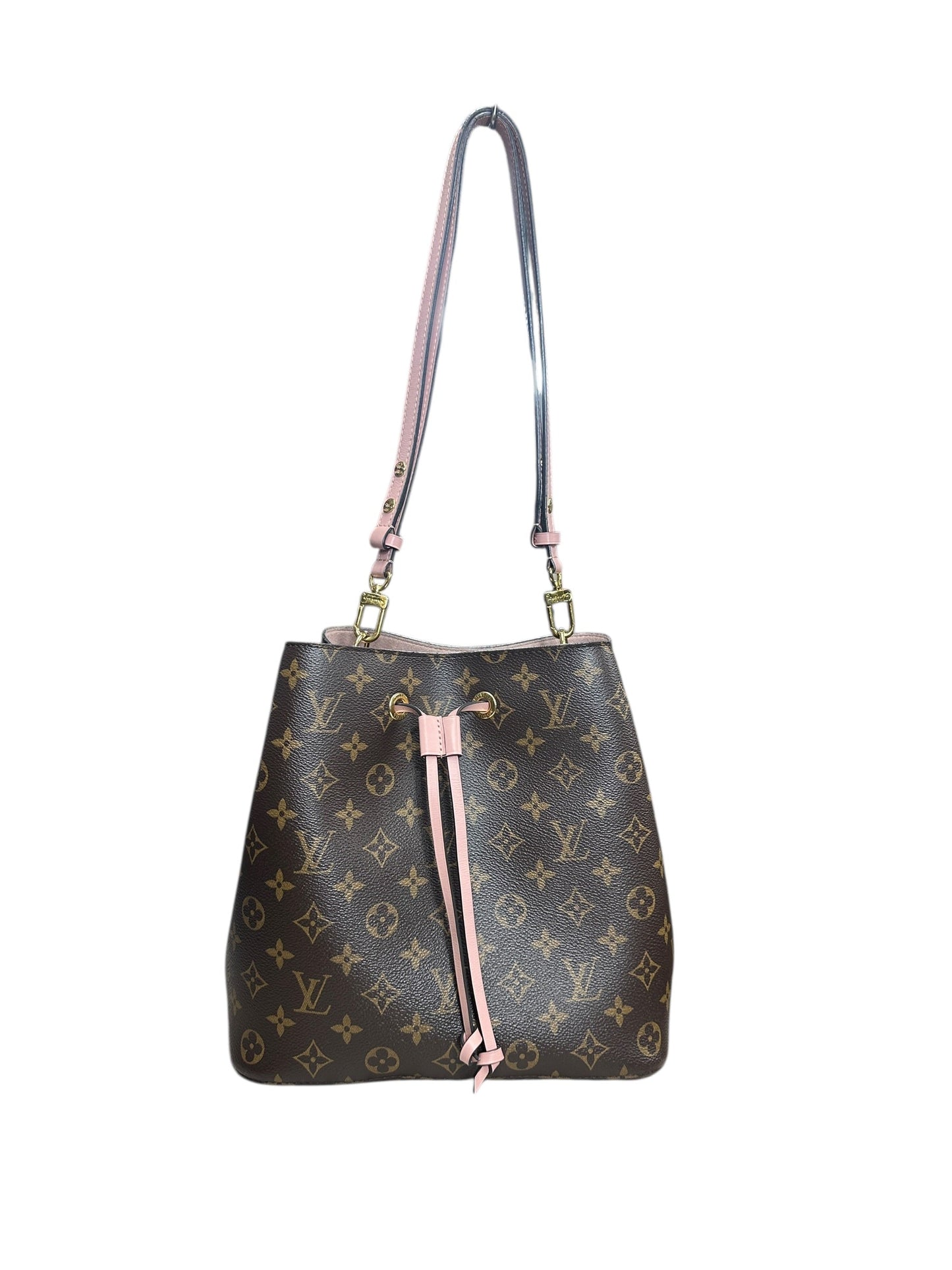 LOUIS VUITTON Monogram NeoNoe BB Shoulder Bag Brown/Pink Gold Hardware | Authentic Pre-Owned Luxury