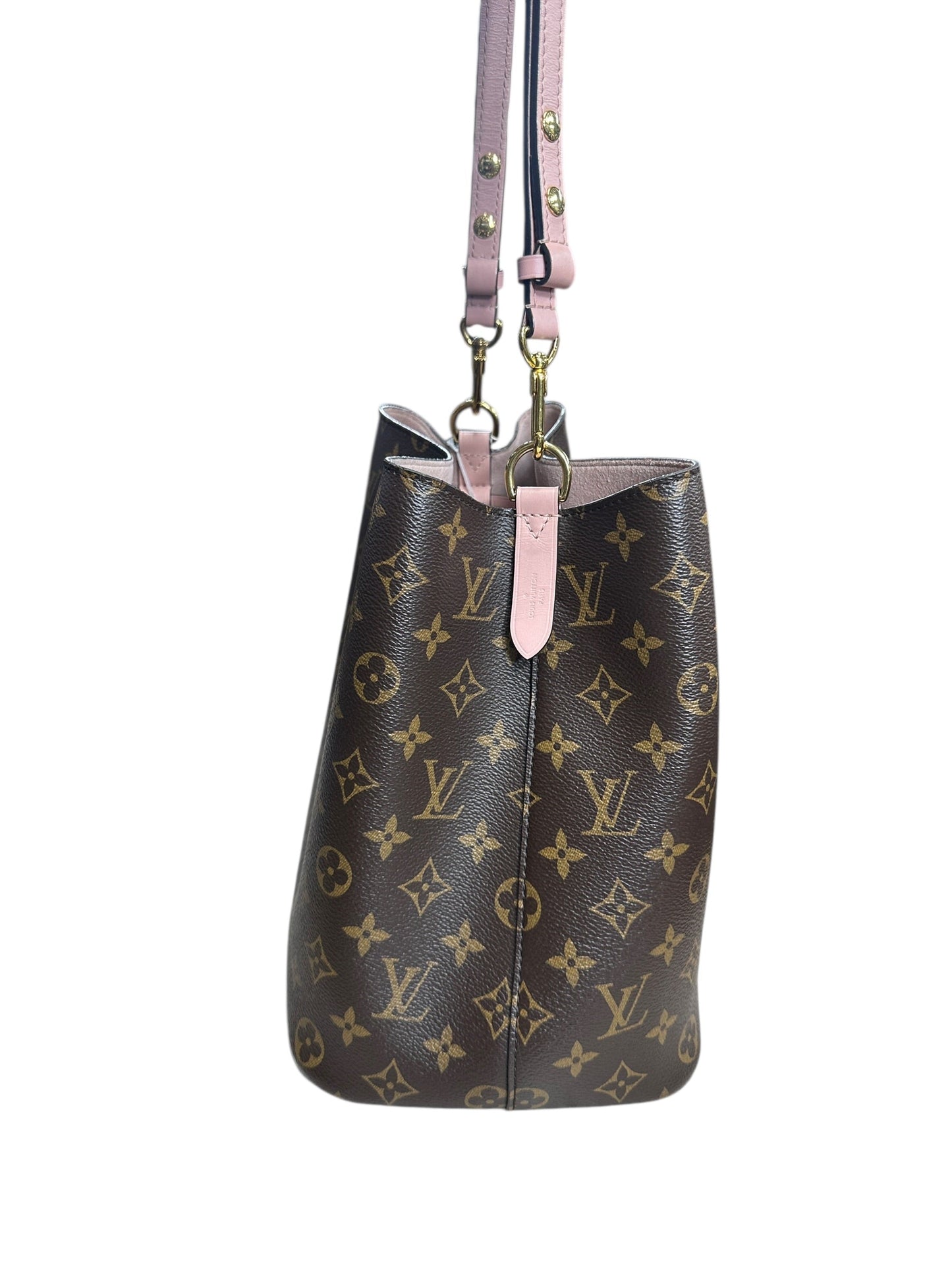 LOUIS VUITTON Monogram NeoNoe BB Shoulder Bag Brown/Pink Gold Hardware | Authentic Pre-Owned Luxury