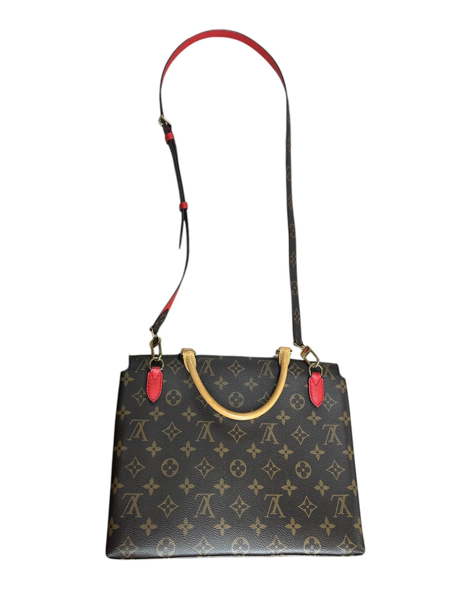 LOUIS VUITTON Monogram Marignan Shoulder Bag Brown/Red Gold Hardware | Authentic Pre-Owned Luxury