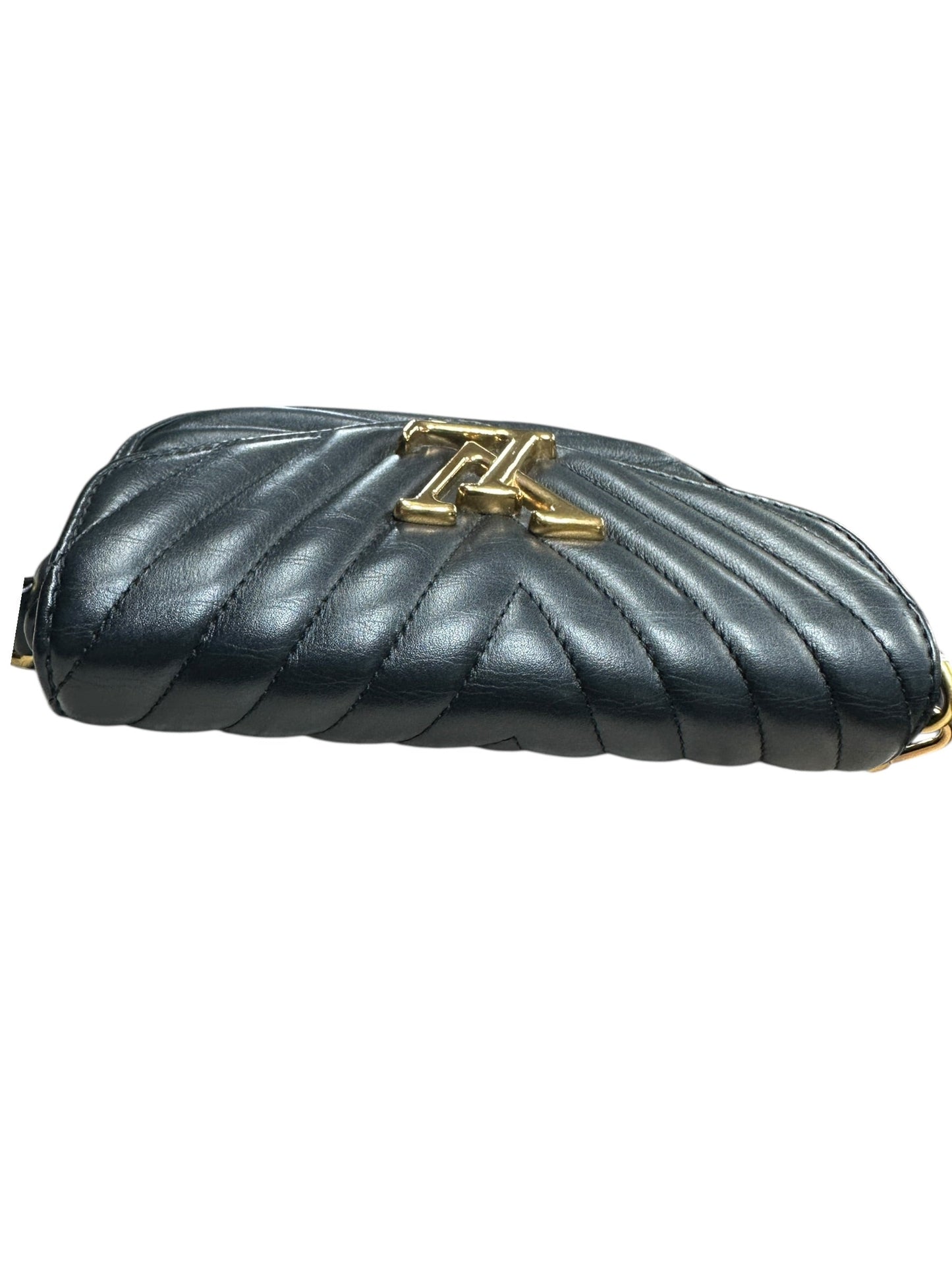 LOUIS VUITTON Quilted Leather New Wave Multi-Pochette Crossbody Bag Black Gold Hardware | Authentic Pre-Owned Luxury