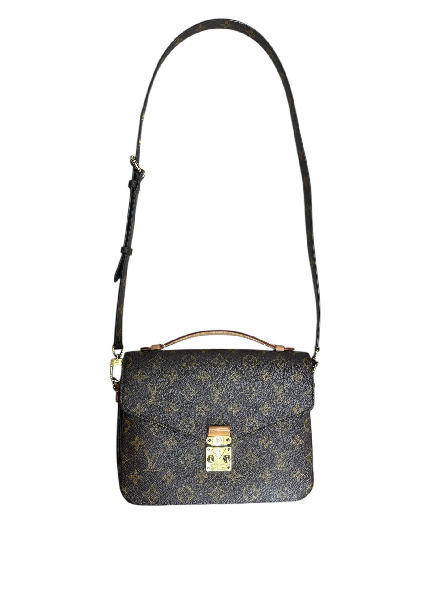 LOUIS VUITTON Monogram Pochette Metis Crossbody Bag Brown Gold Hardware | Authentic Pre-Owned Luxury