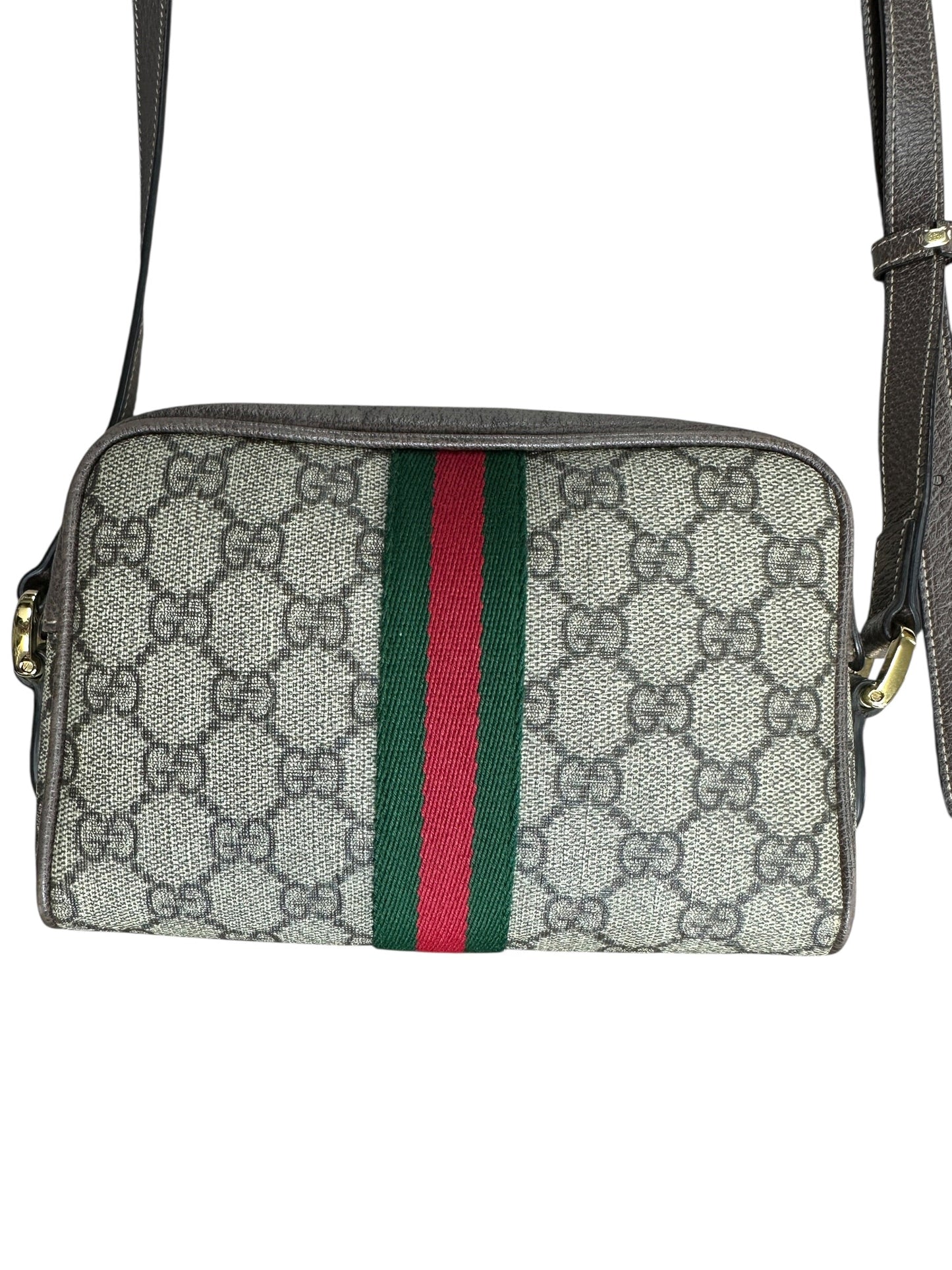 GUCCI GG Supreme Ophidia Crossbody Bag Beige/Brown Gold Hardware | Authentic Pre-Owned Luxury