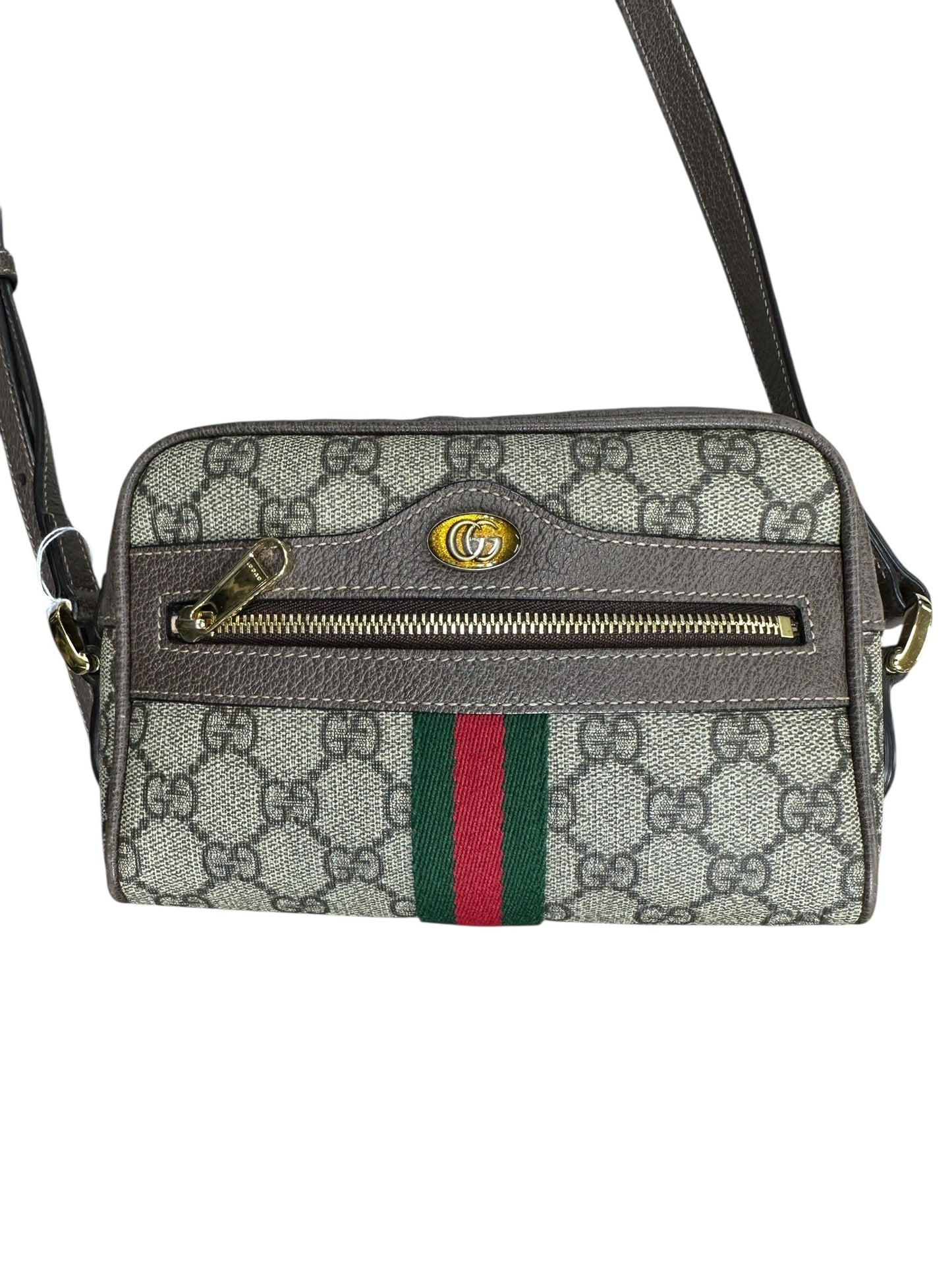 GUCCI GG Supreme Ophidia Crossbody Bag Beige/Brown Gold Hardware | Authentic Pre-Owned Luxury