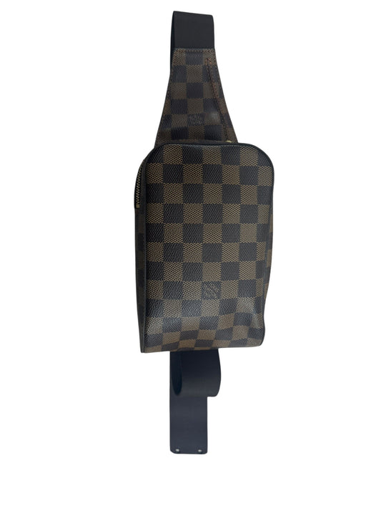 LOUIS VUITTON Damier Ebene Bumbag Belt Bag Brown Gold Hardware | Authentic Pre-Owned Luxury