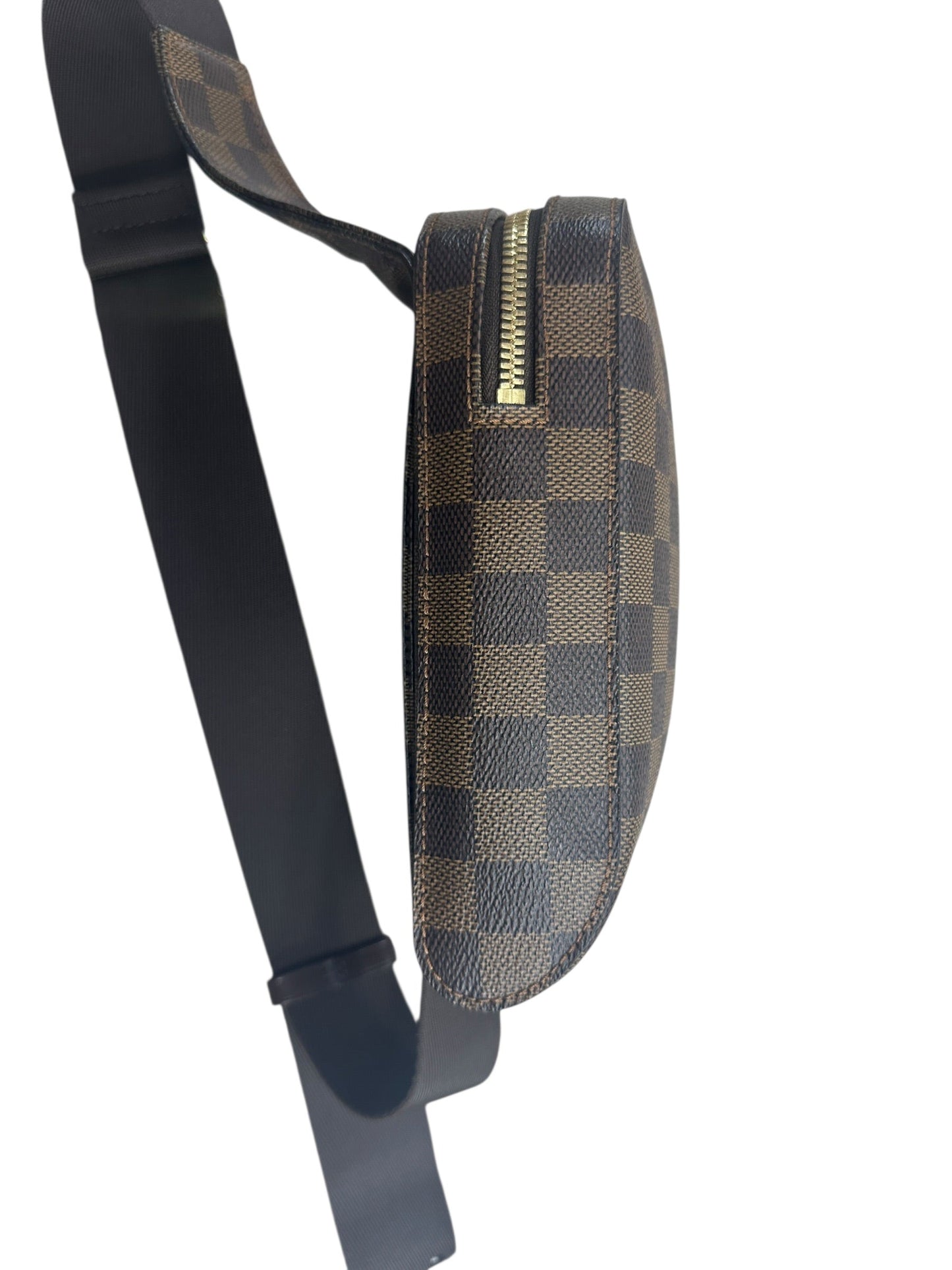LOUIS VUITTON Damier Ebene Bumbag Belt Bag Brown Gold Hardware | Authentic Pre-Owned Luxury