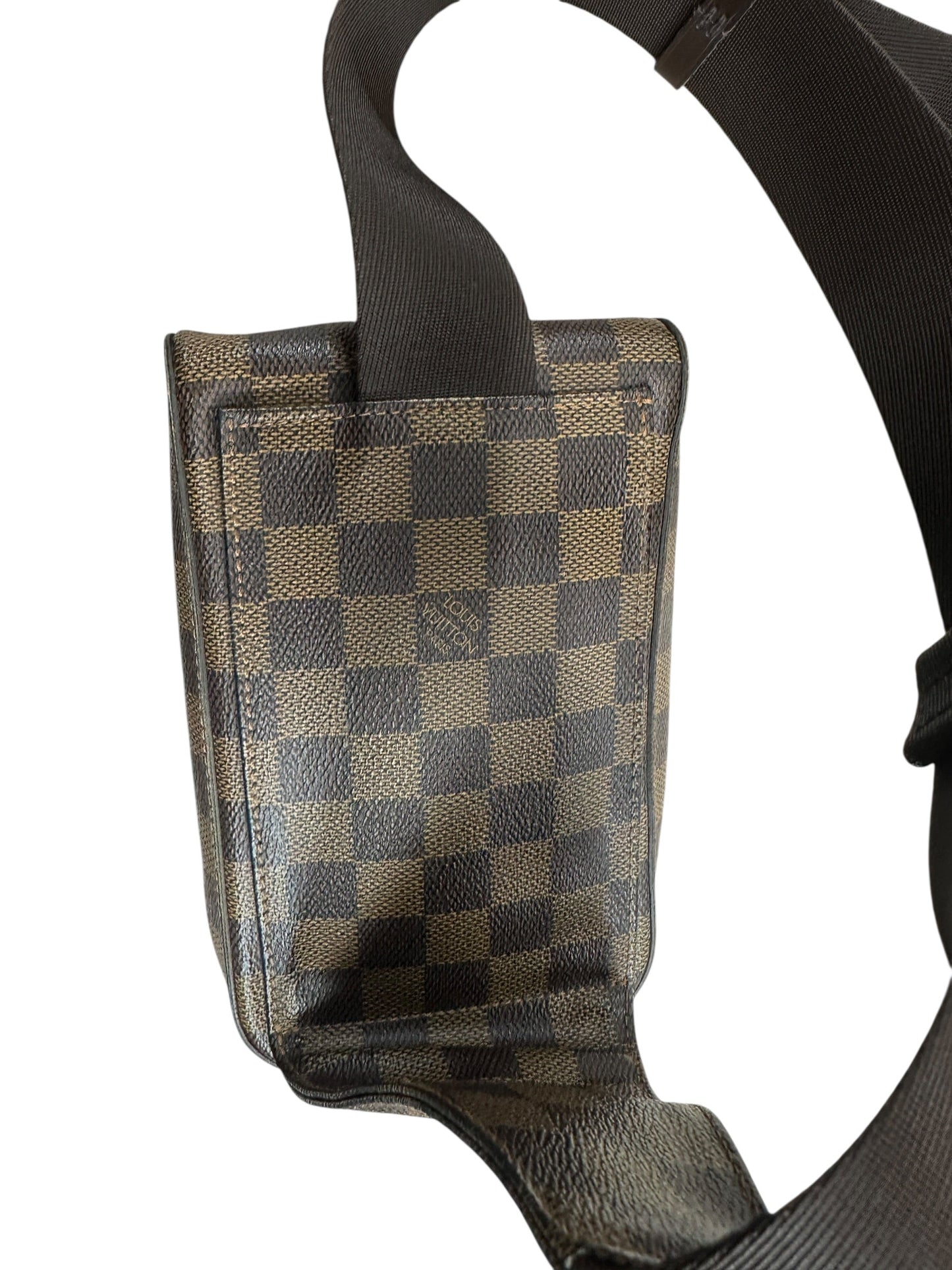 LOUIS VUITTON Damier Ebene Bumbag Belt Bag Brown Gold Hardware | Authentic Pre-Owned Luxury