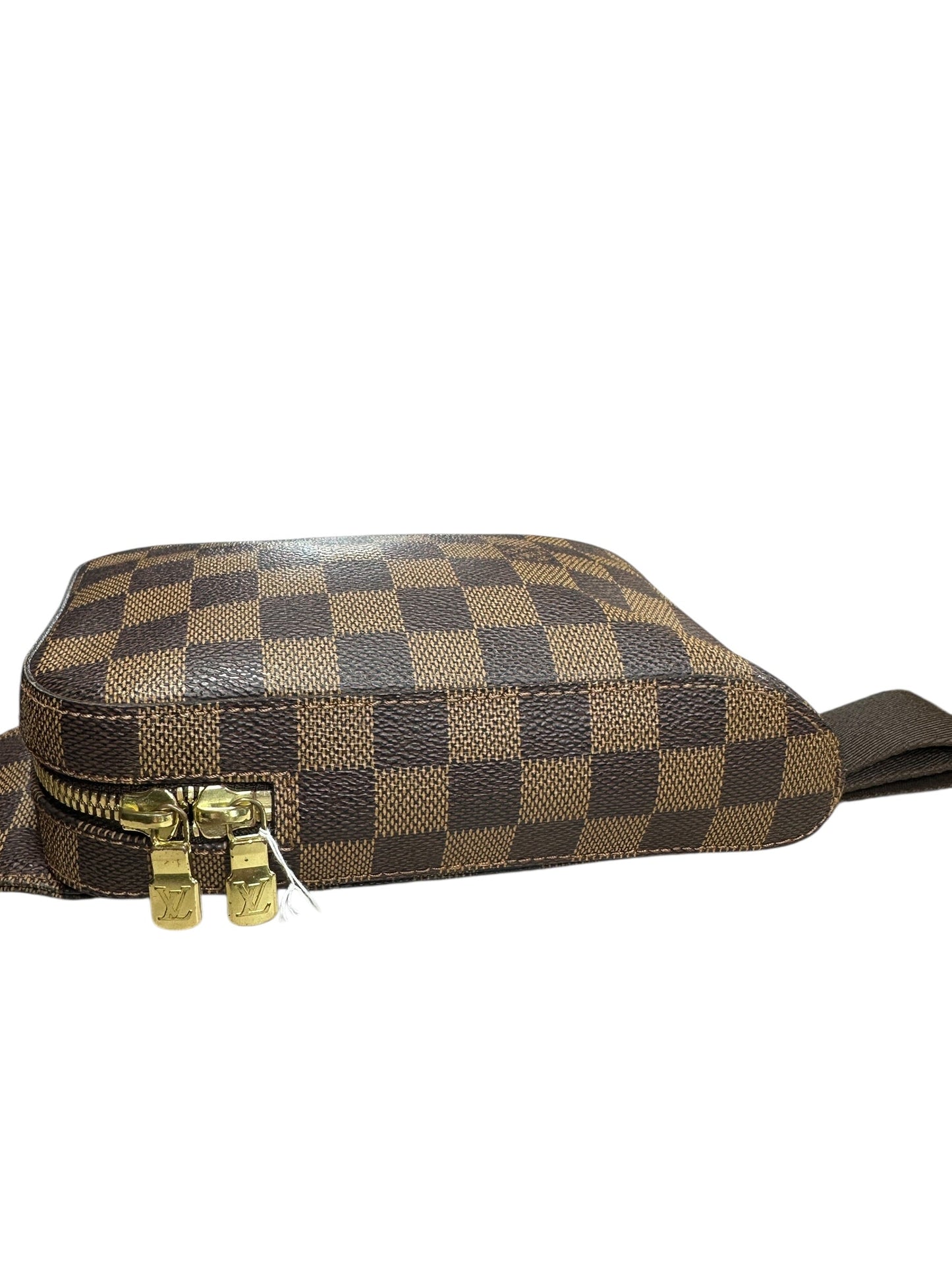 LOUIS VUITTON Damier Ebene Geronimos Belt Bag Brown Gold Hardware | Authentic Pre-Owned Luxury