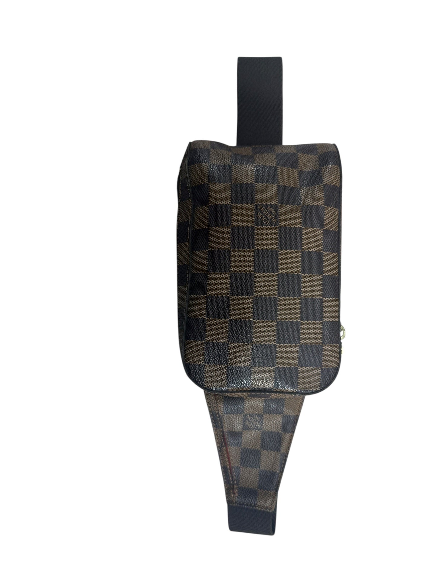 LOUIS VUITTON Damier Ebene Geronimos Belt Bag Brown Gold Hardware | Authentic Pre-Owned Luxury