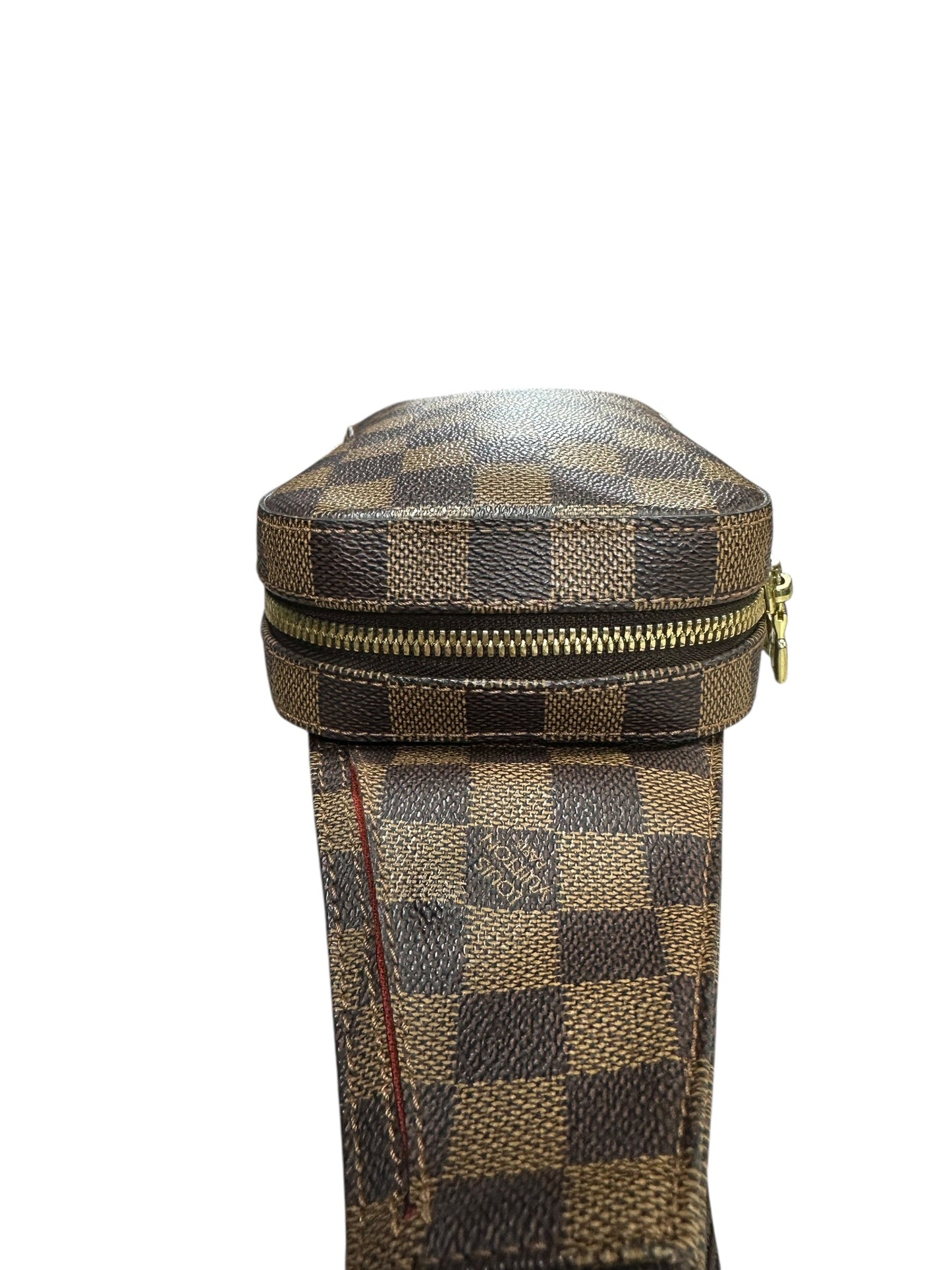 LOUIS VUITTON Damier Ebene Geronimos Belt Bag Brown Gold Hardware | Authentic Pre-Owned Luxury