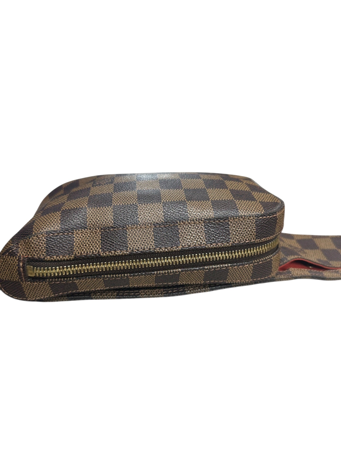 LOUIS VUITTON Damier Ebene Geronimos Belt Bag Brown Gold Hardware | Authentic Pre-Owned Luxury