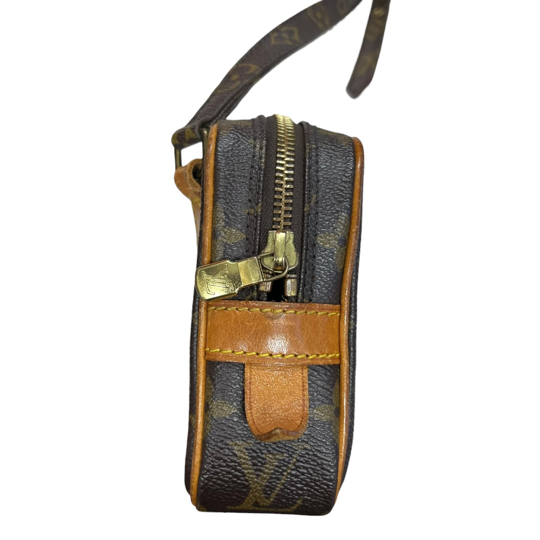 LOUIS VUITTON Monogram Marly Bandouliere Crossbody Bag Brown Gold Hardware | Authentic Pre-Owned Luxury