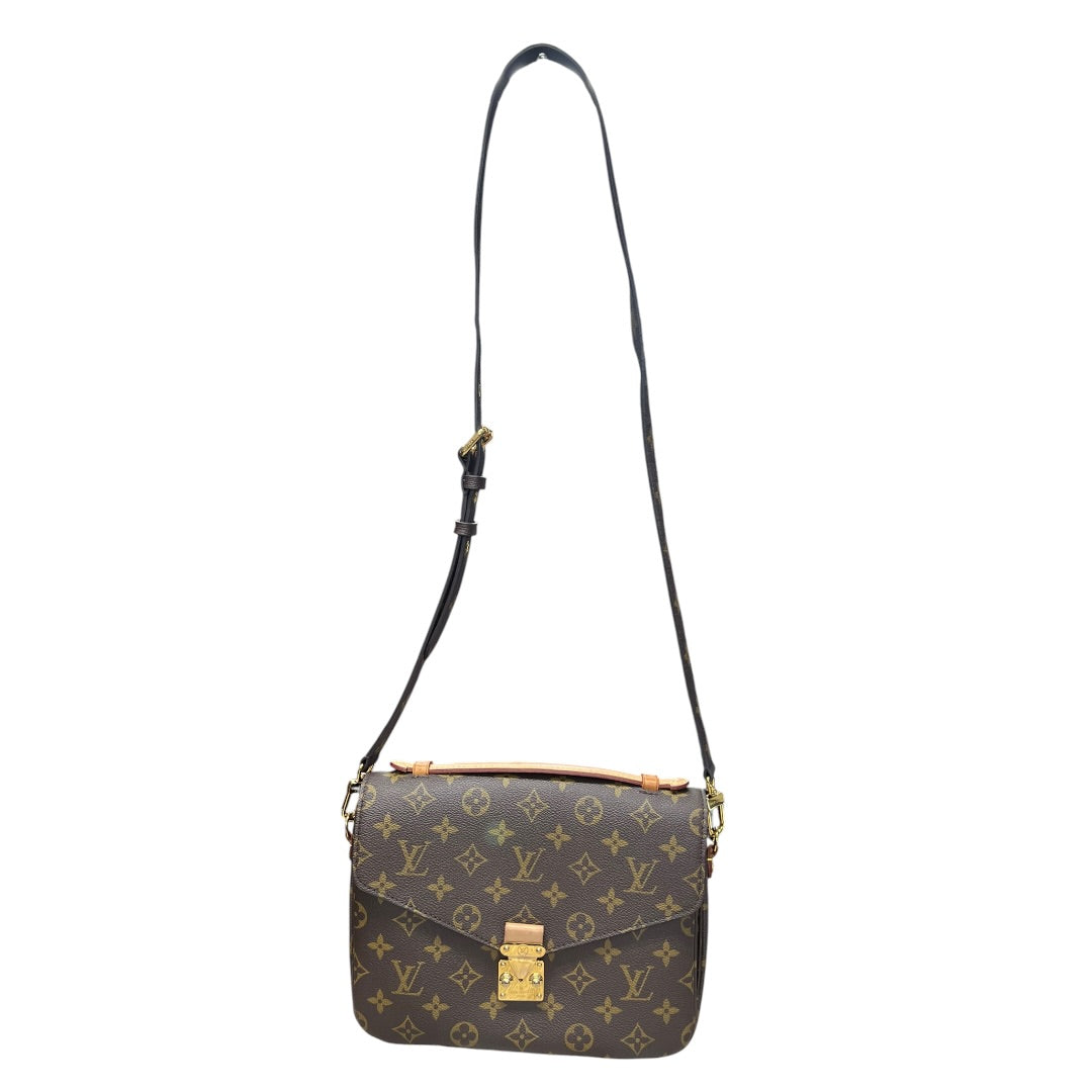 LOUIS VUITTON Monogram Pochette Metis Crossbody Bag Brown Gold Hardware | Authentic Pre-Owned Luxury