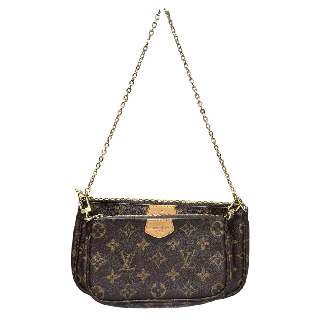 LOUIS VUITTON Monogram Multi Pochette Accessoires Crossbody Bag Brown Gold Hardware | Authentic Pre-Owned Luxury