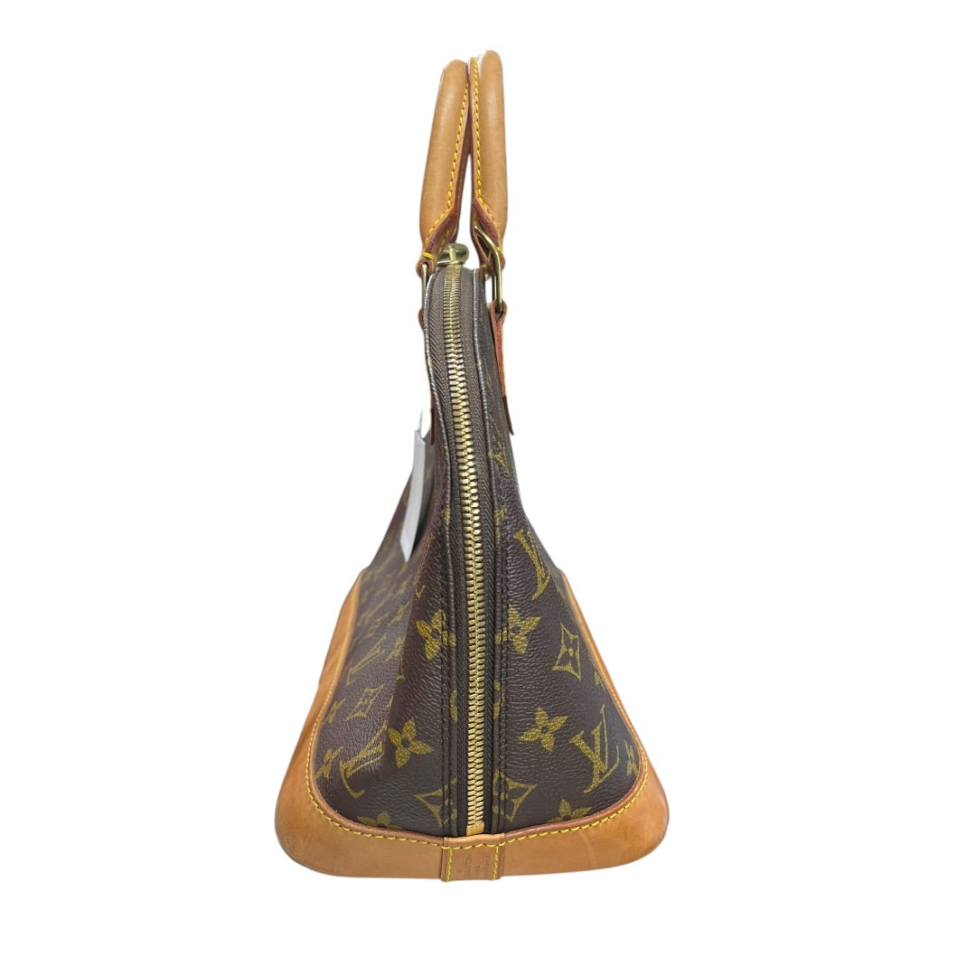 LOUIS VUITTON Monogram Alma PM Handbag Brown Gold Hardware | Authentic Pre-Owned Luxury