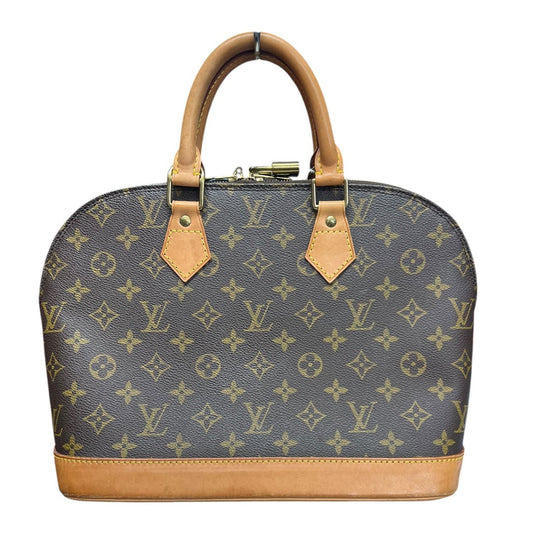 LOUIS VUITTON Monogram Alma PM Handbag Brown Gold Hardware | Authentic Pre-Owned Luxury