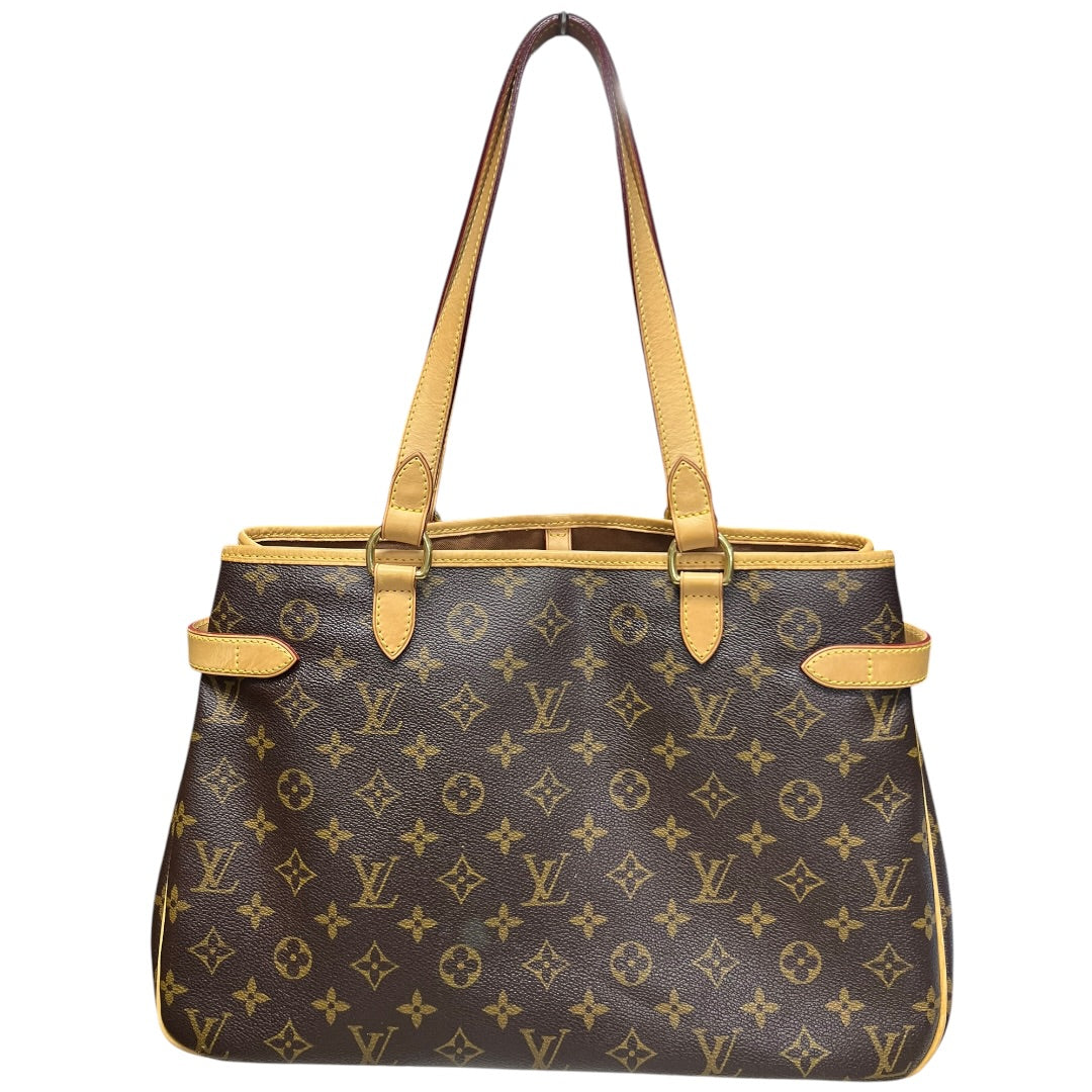LOUIS VUITTON Monogram Batignolles Horizontal Tote Bag Brown Gold Hardware | Authentic Pre-Owned Luxury