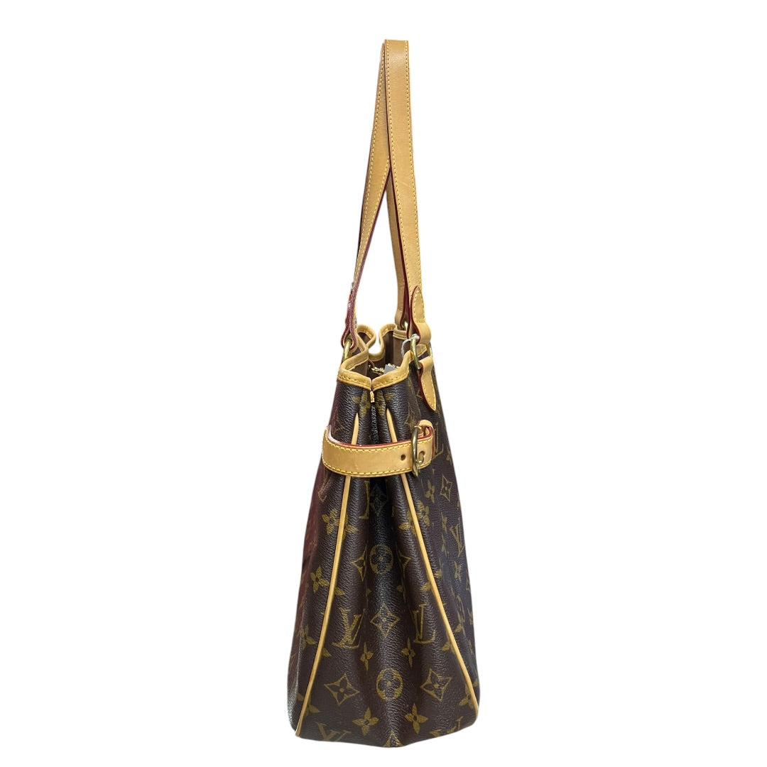 LOUIS VUITTON Monogram Batignolles Horizontal Tote Bag Brown Gold Hardware | Authentic Pre-Owned Luxury
