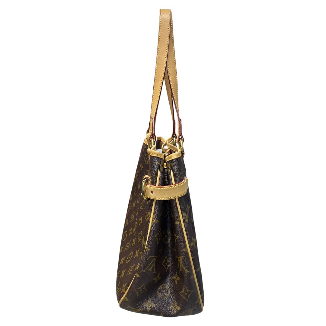 LOUIS VUITTON Monogram Batignolles Horizontal Tote Bag Brown Gold Hardware | Authentic Pre-Owned Luxury