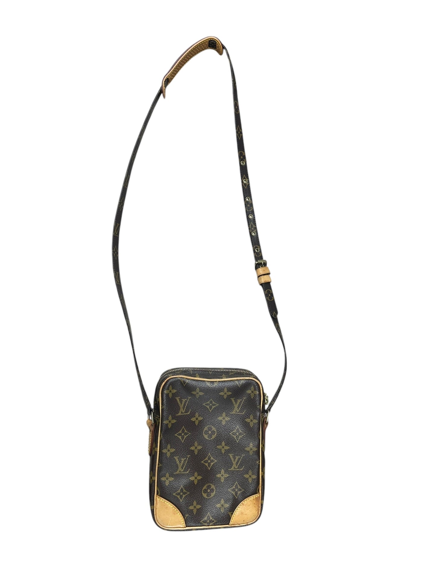 LOUIS VUITTON Monogram Danube Crossbody Bag Brown Gold Hardware | Authentic Pre-Owned Luxury