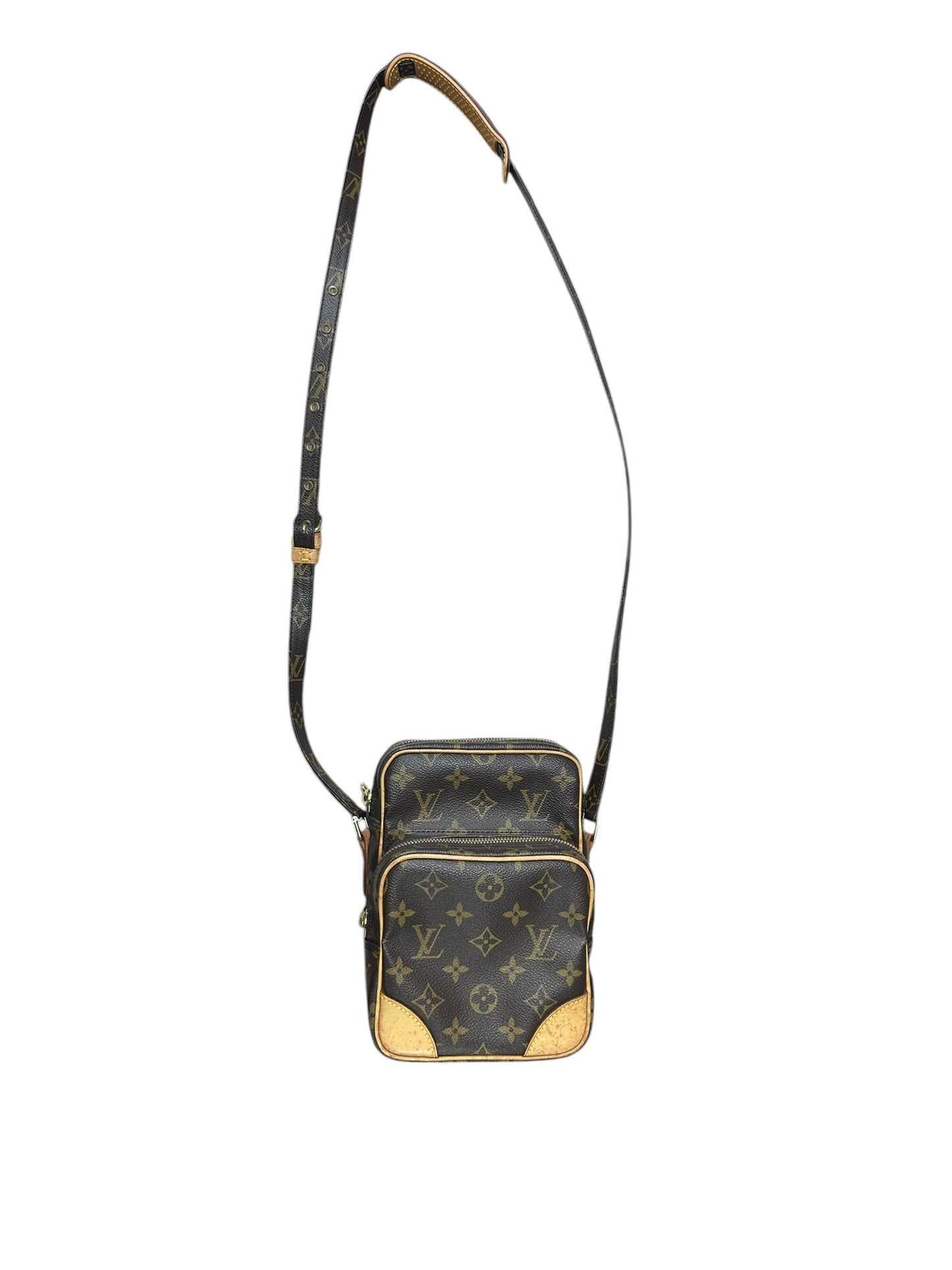 LOUIS VUITTON Monogram Danube Crossbody Bag Brown Gold Hardware | Authentic Pre-Owned Luxury