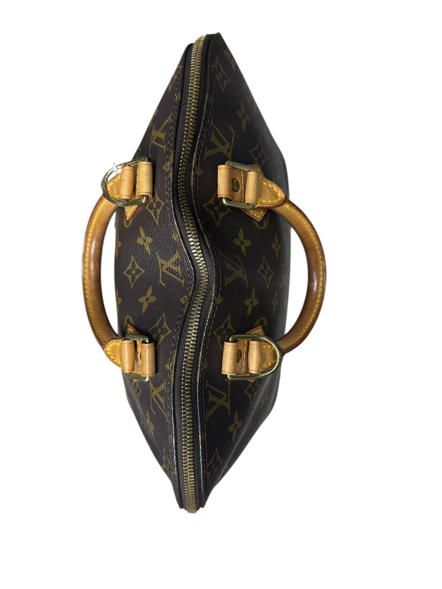 LOUIS VUITTON Monogram Alma Handbag Brown Gold Hardware | Authentic Pre-Owned Luxury