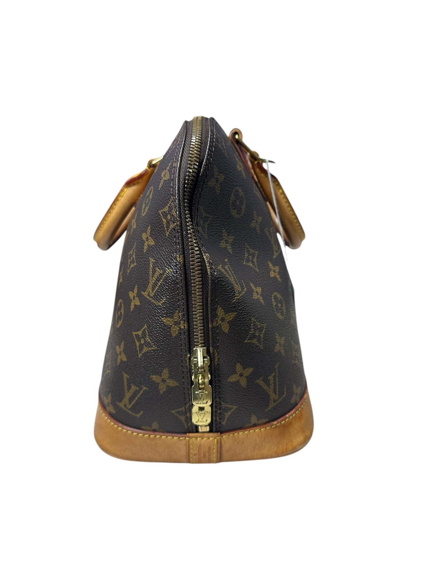 LOUIS VUITTON Monogram Alma Handbag Brown Gold Hardware | Authentic Pre-Owned Luxury