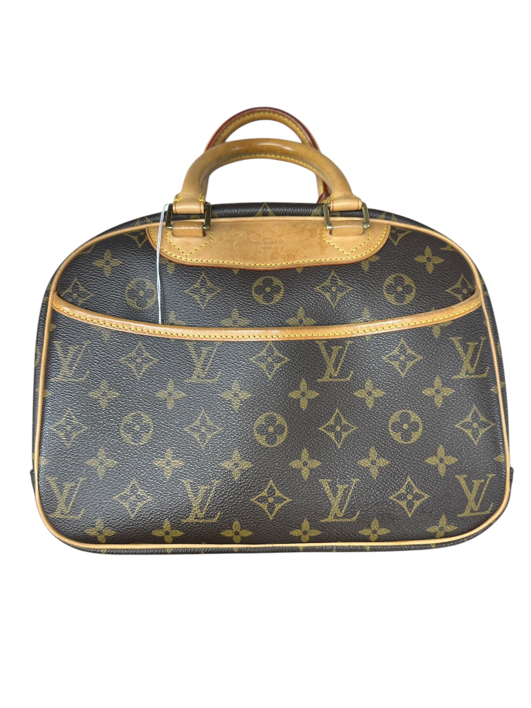 LOUIS VUITTON Monogram Trouville Handbag Brown Gold Hardware | Authentic Pre-Owned Luxury