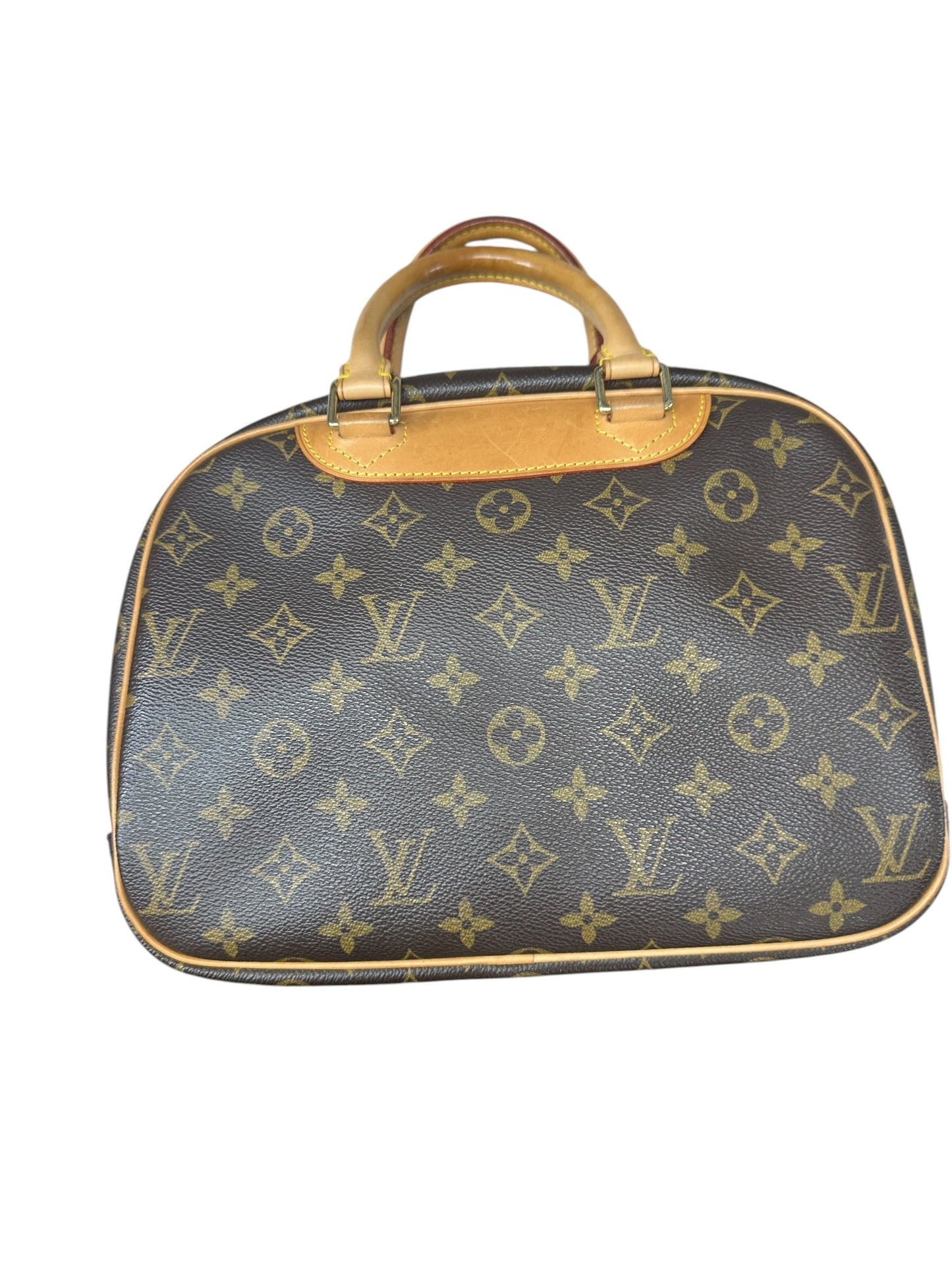 LOUIS VUITTON Monogram Trouville Handbag Brown Gold Hardware | Authentic Pre-Owned Luxury