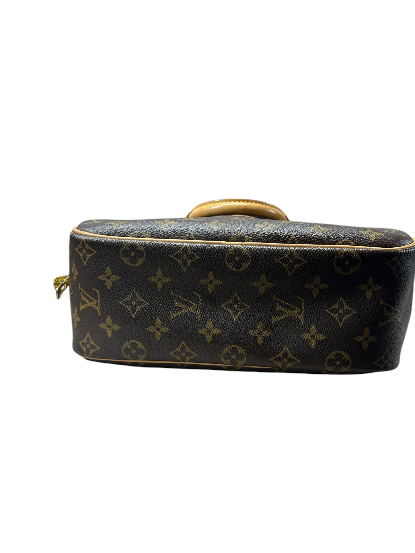 LOUIS VUITTON Monogram Trouville Handbag Brown Gold Hardware | Authentic Pre-Owned Luxury