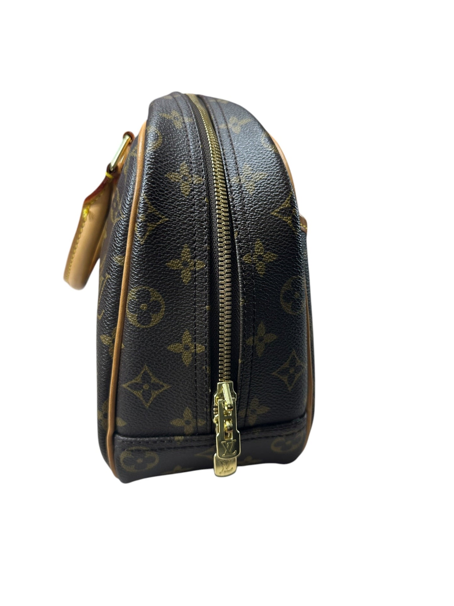 LOUIS VUITTON Monogram Trouville Handbag Brown Gold Hardware | Authentic Pre-Owned Luxury