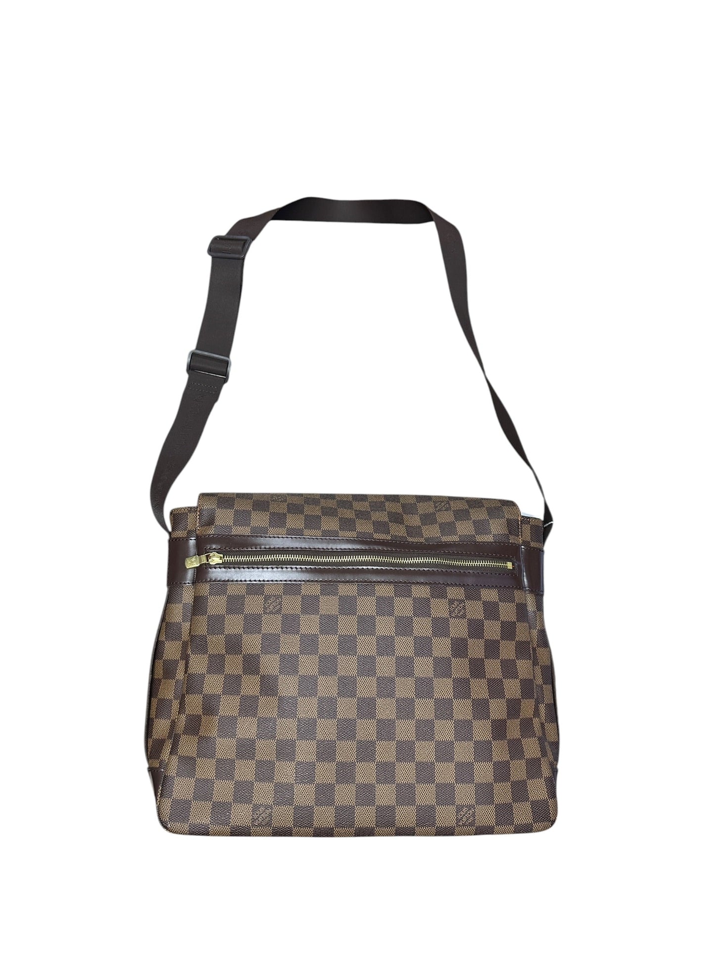 LOUIS VUITTON Damier Ebene Bastille Messenger Bag Brown Gold Hardware | Authentic Pre-Owned Luxury