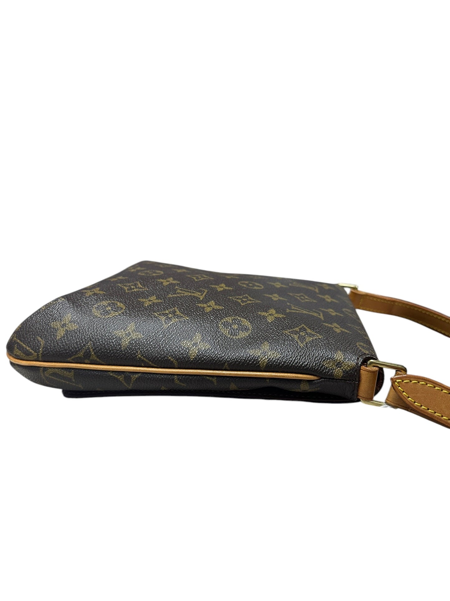 LOUIS VUITTON Monogram Musette Tango Shoulder Bag Brown Gold Hardware | Authentic Pre-Owned Luxury