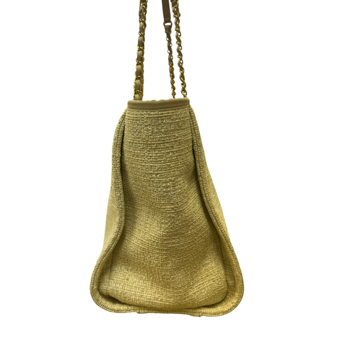 CHANEL Deauville Tote Bag Beige Gold Hardware | Authentic Pre-Owned Luxury