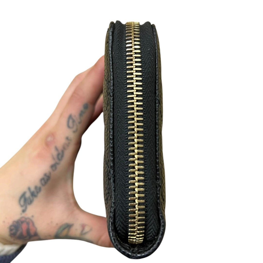 CHANEL Caviar Quilted Zip Around Long Wallet Black Gold Hardware | Authentic Pre-Owned Luxury