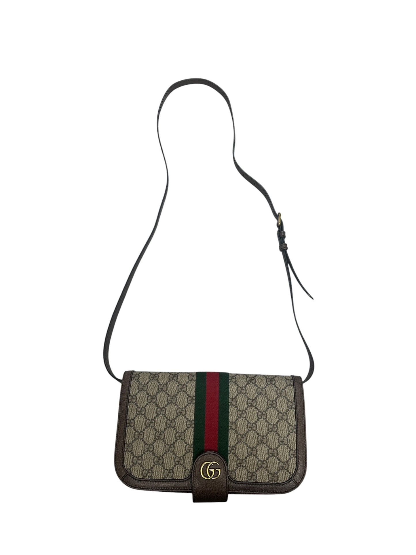 GUCCI GG Supreme Ophidia Small Shoulder Bag Brown Gold Hardware | Authentic Pre-Owned Luxury