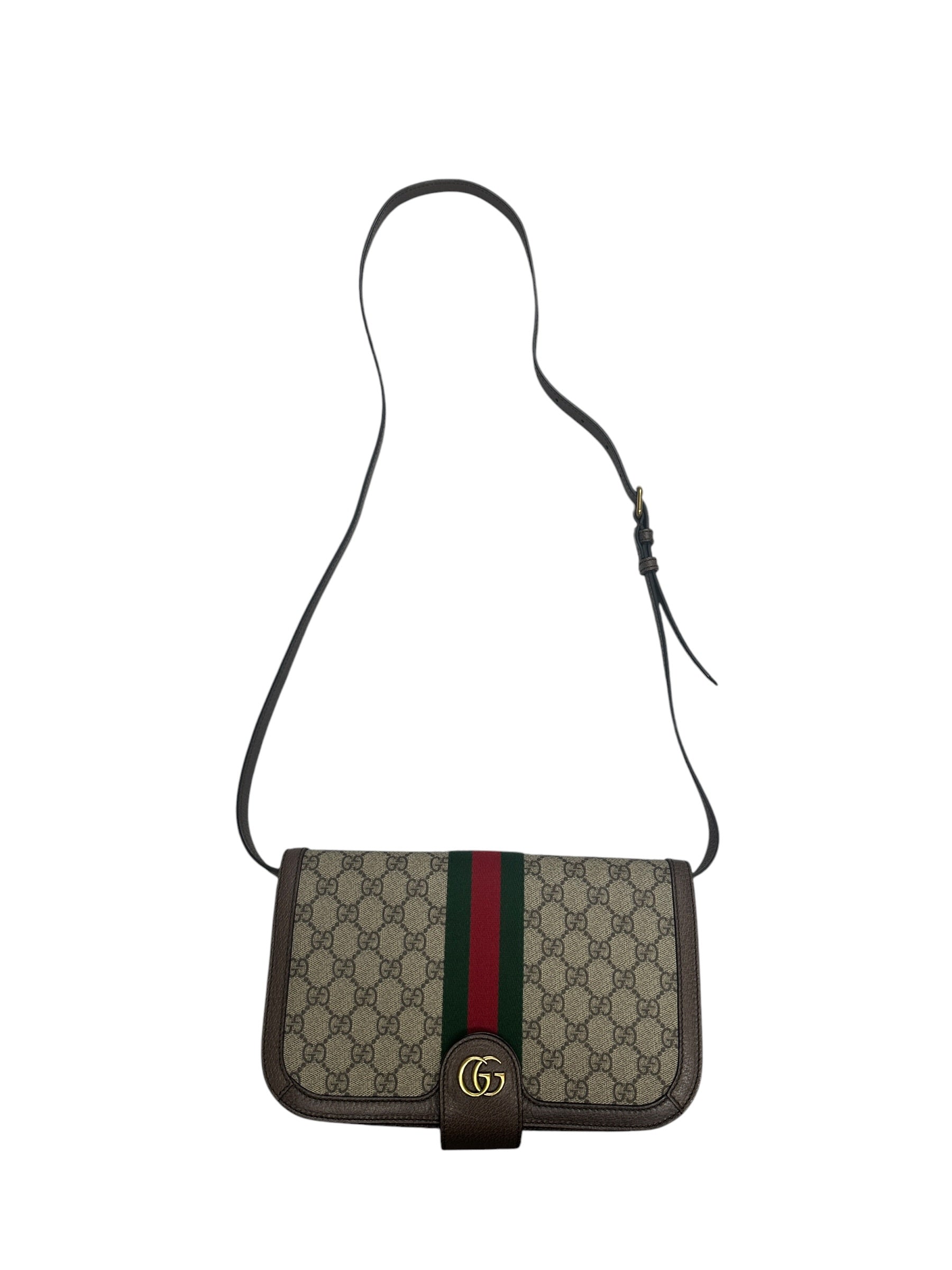 GUCCI GG Supreme Ophidia Small Shoulder Bag Brown Gold Hardware | Authentic Pre-Owned Luxury