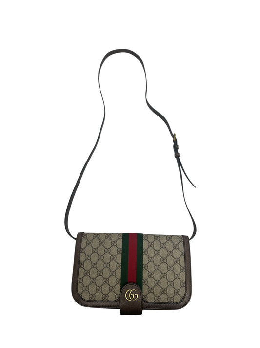 GUCCI GG Supreme Ophidia Small Shoulder Bag Brown Gold Hardware | Authentic Pre-Owned Luxury