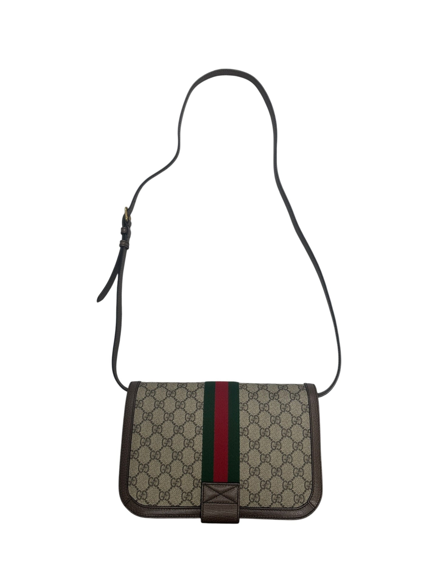 GUCCI GG Supreme Ophidia Small Shoulder Bag Brown Gold Hardware | Authentic Pre-Owned Luxury