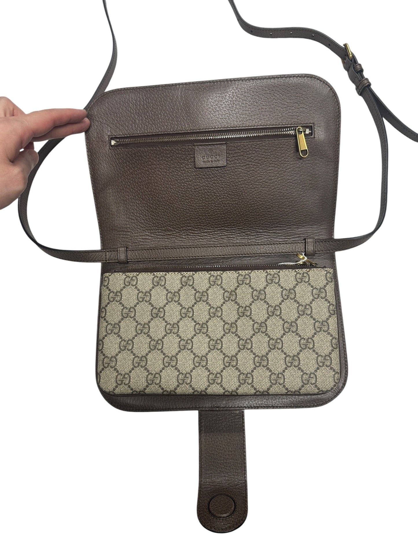 GUCCI GG Supreme Ophidia Small Shoulder Bag Brown Gold Hardware | Authentic Pre-Owned Luxury
