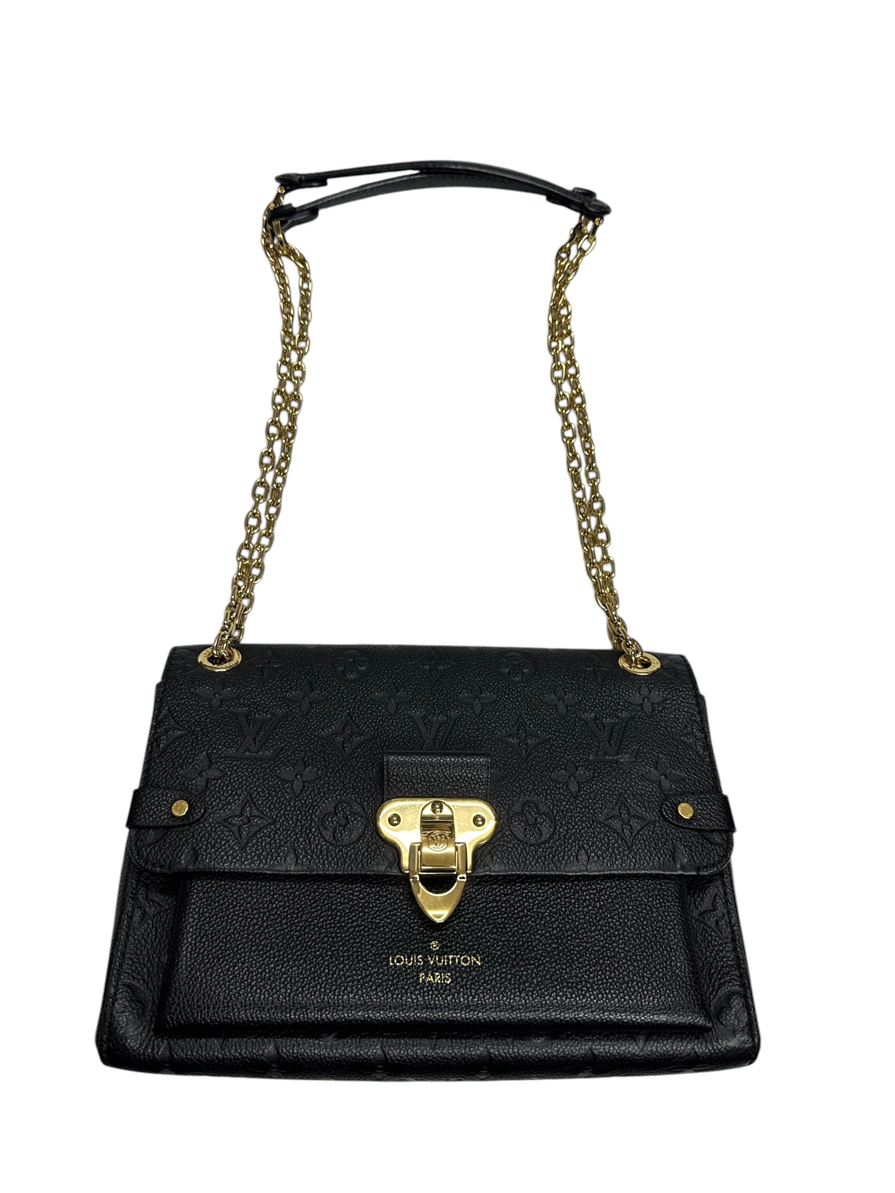 LOUIS VUITTON Empreinte Leather Flap Shoulder Bag Shoulder Bag Black Gold Hardware | Authentic Pre-Owned Luxury