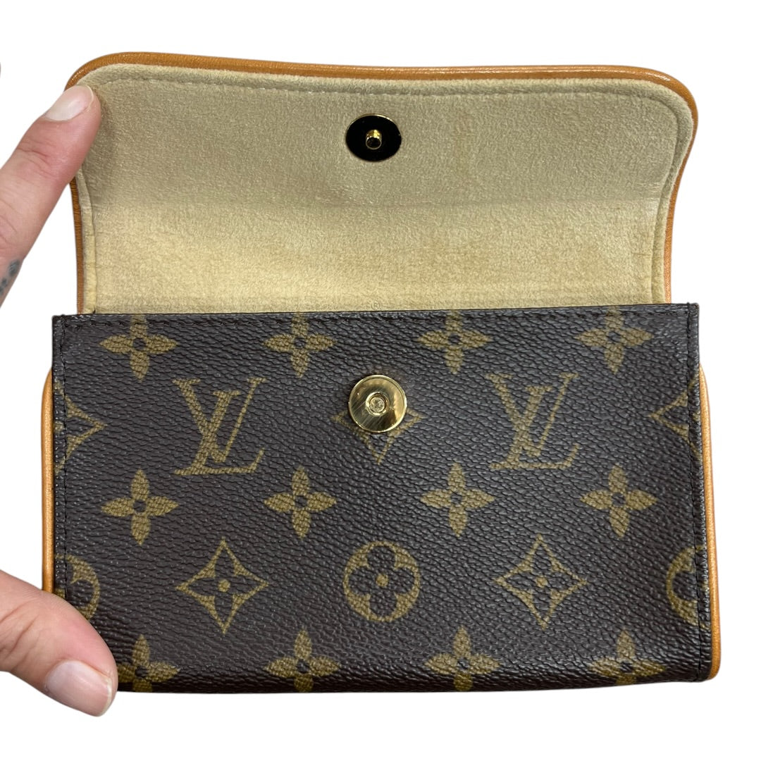 LOUIS VUITTON Monogram Pochette Florentine Waist Pouch Brown Gold Hardware | Authentic Pre-Owned Luxury