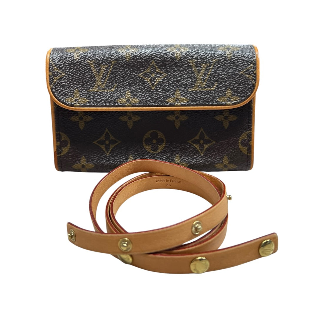 LOUIS VUITTON Monogram Pochette Florentine Waist Pouch Brown Gold Hardware | Authentic Pre-Owned Luxury