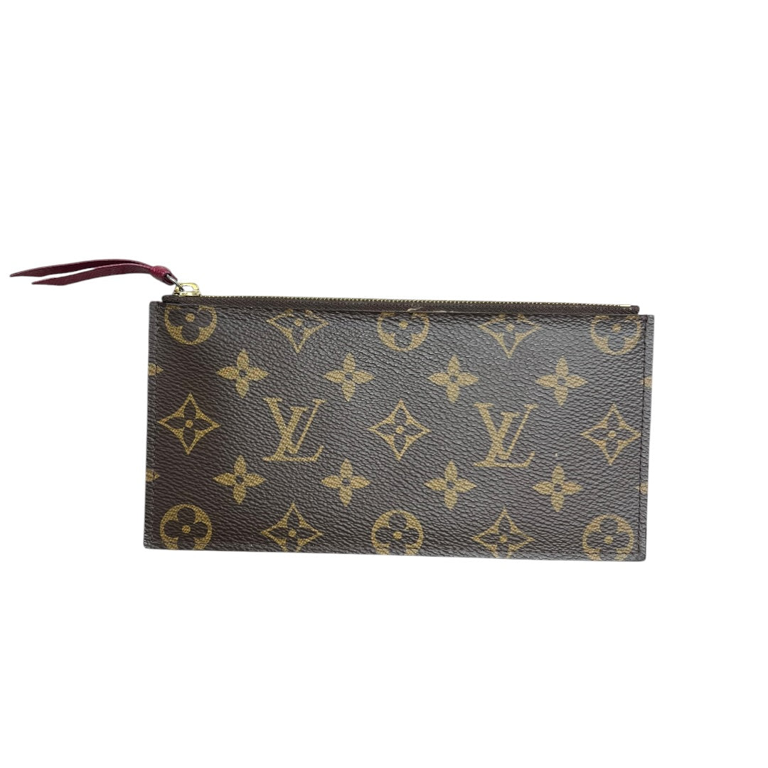 LOUIS VUITTON Monogram Felicie Pochette Chain Wallet Brown Gold Hardware | Authentic Pre-Owned Luxury