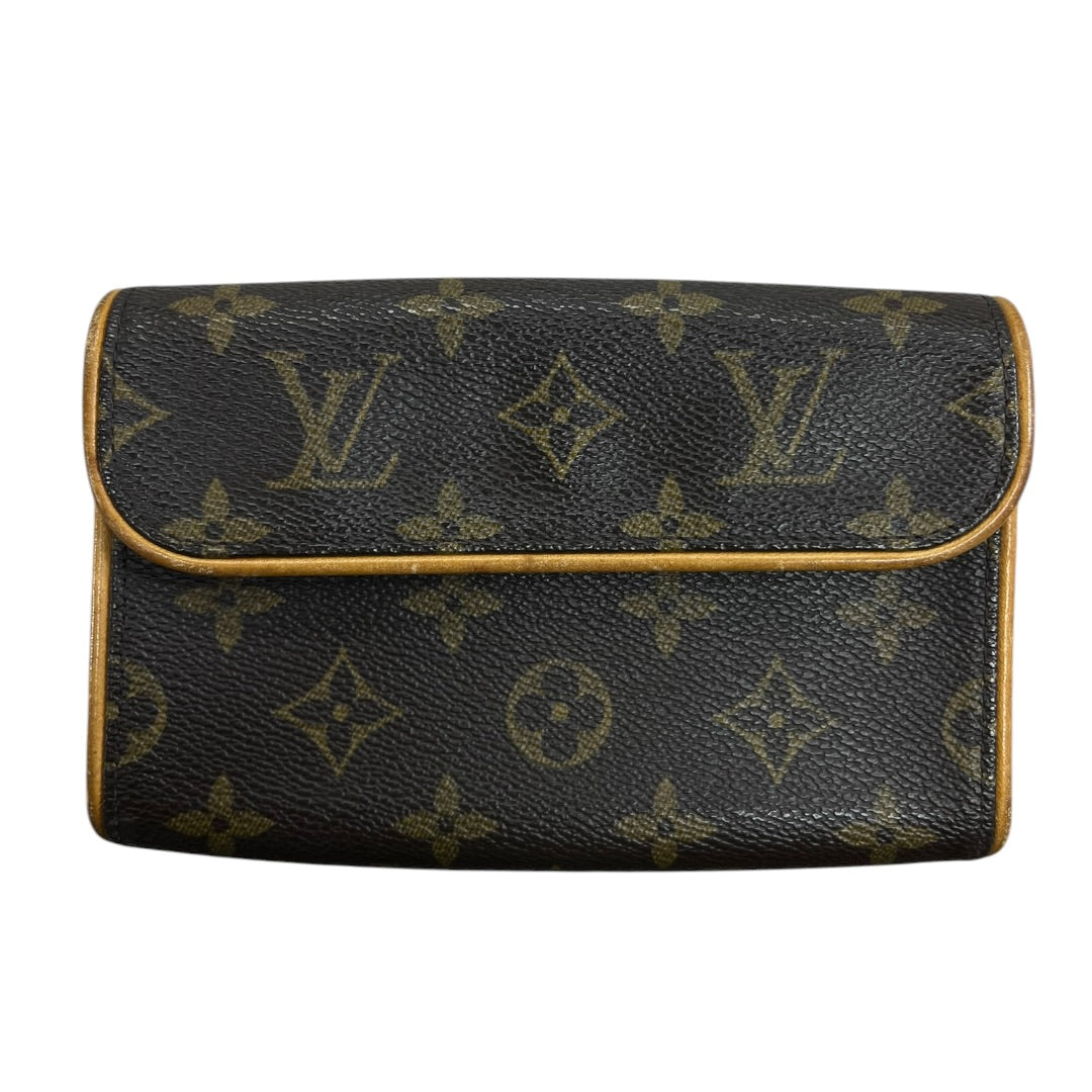 LOUIS VUITTON Monogram Pochette Florentine Pouch Brown Gold Hardware | Authentic Pre-Owned Luxury