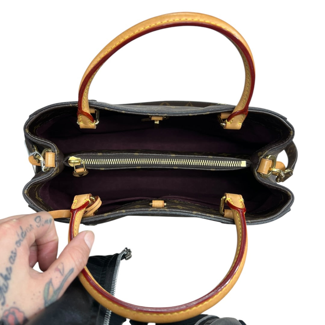 LOUIS VUITTON Monogram Montaigne MM Handbag Brown Gold Hardware | Authentic Pre-Owned Luxury