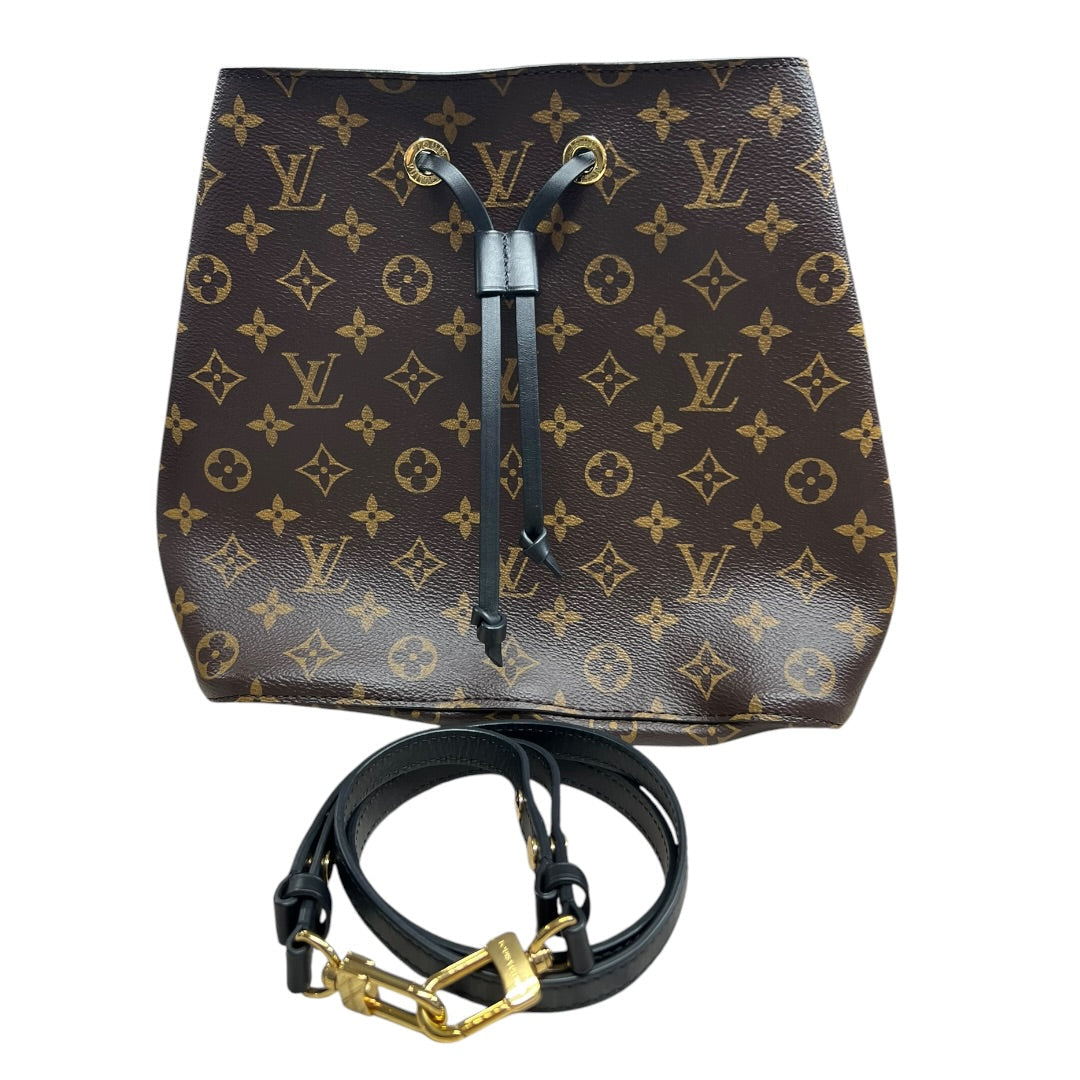 LOUIS VUITTON Monogram NeoNoe MM Bucket Bag Brown/Black Gold Hardware | Authentic Pre-Owned Luxury